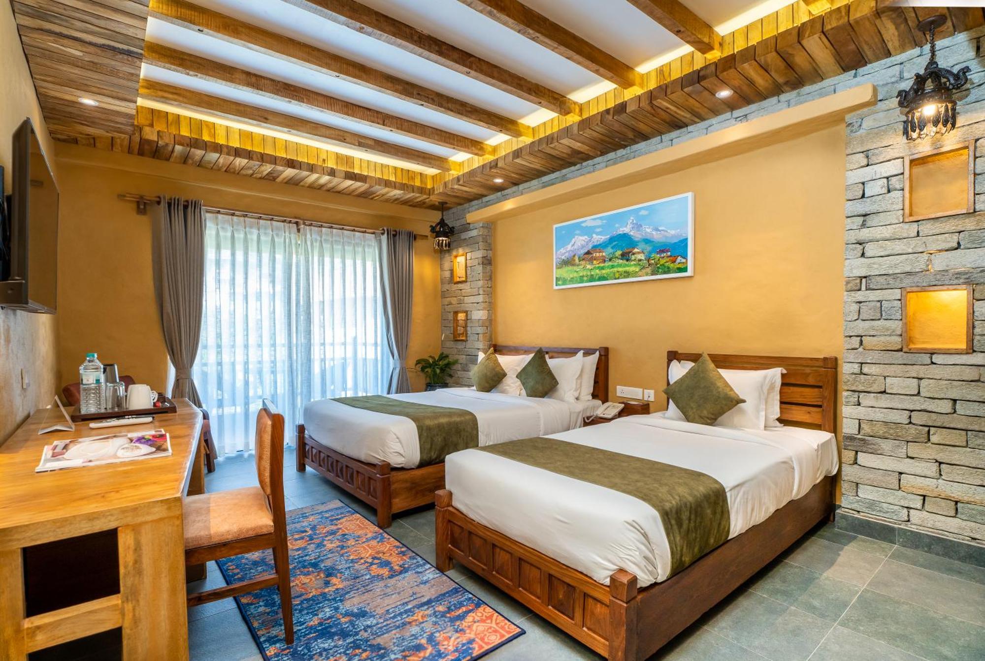 Bar Peepal Resort Pokhara Exteriör bild Deluxe Room